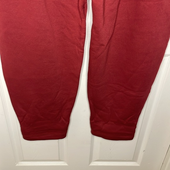 Savage x Fenty Xssential Rolled Cuff Jogger Size XL Fleece Red Elastic Waistband - Picture 9 of 9